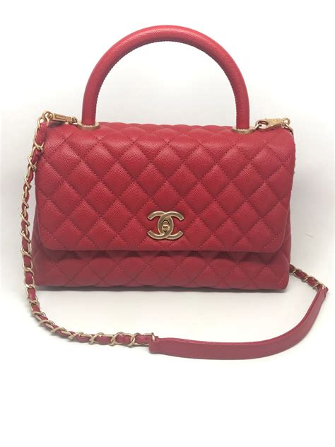 chanel coco handle red|Chanel coco top handle bag.